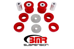 Ford Mustang Rear Cradle Bushing Kit - BMR Suspension - Polyurethane - Red - `15-`23